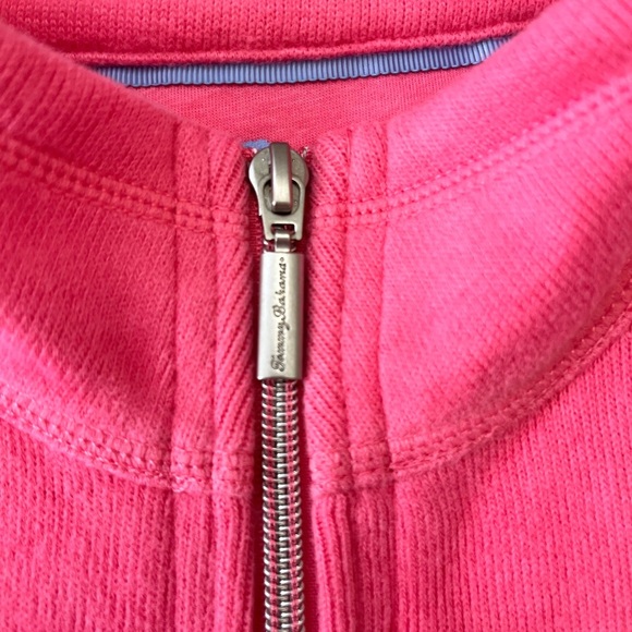 Tommy Bahama Aruba 1/2 Zip Pullover Pink Sweatshirt Women’s - Picture 8 of 13